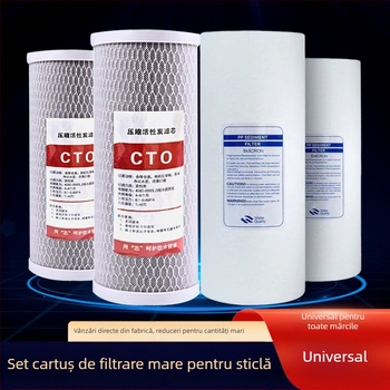 Element filtrare apă de 10 inch, Meltblown, CTO carbon activ, prefiltru pentru întreaga locuință