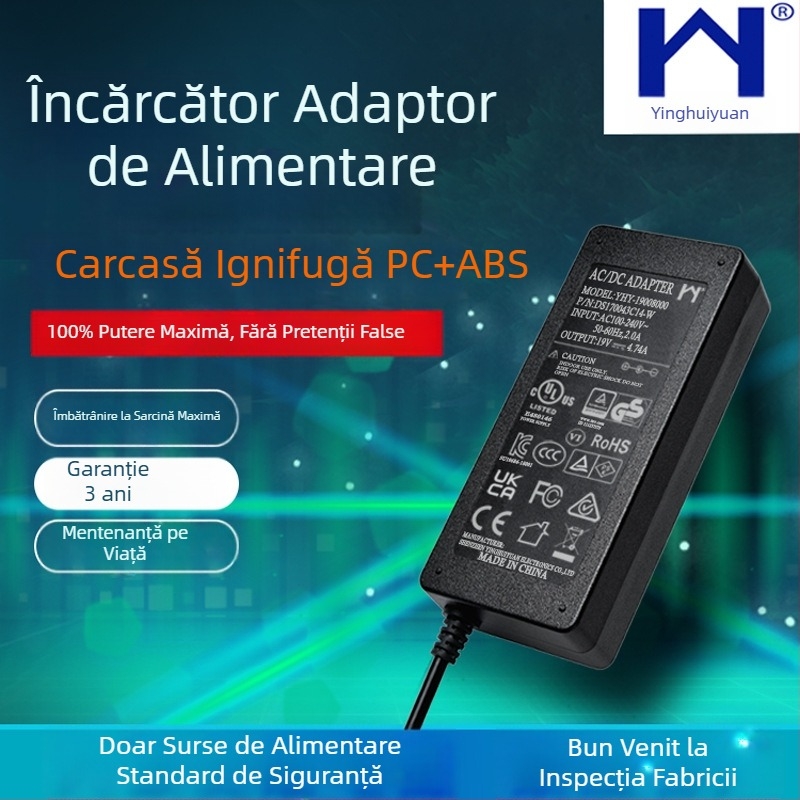 Adaptor de alimentare 9V/12V/19V/24V, 3A–10A, seria YHY-96W