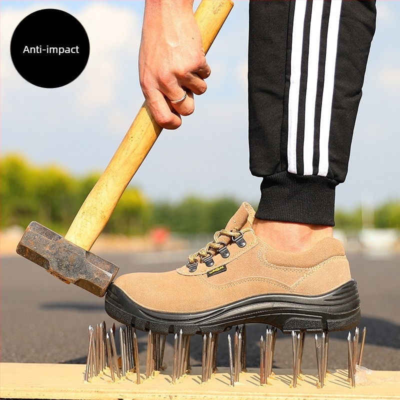 Pantofi de protecție pentru sudori, ușori, respirabili, cu protecție împotriva uzurii, impactului și perforației, rezistenți la praf, velur