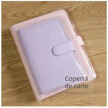 Husă PVC transparentă pentru agendă A5, impermeabilă, în stil macaron