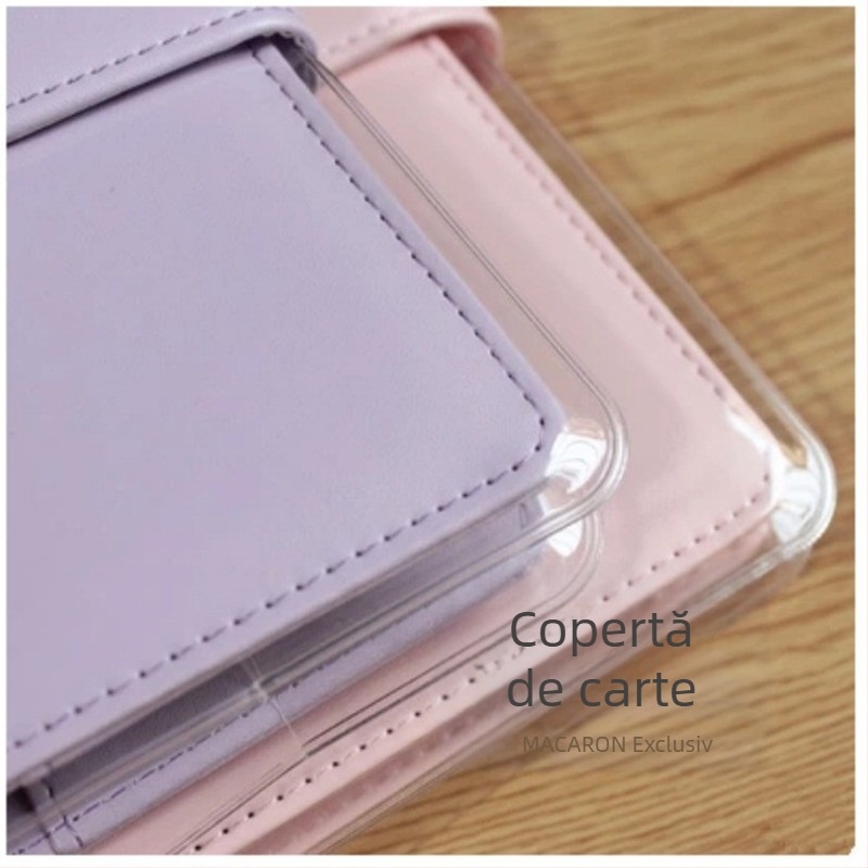 Husă PVC transparentă pentru agendă A5, impermeabilă, în stil macaron