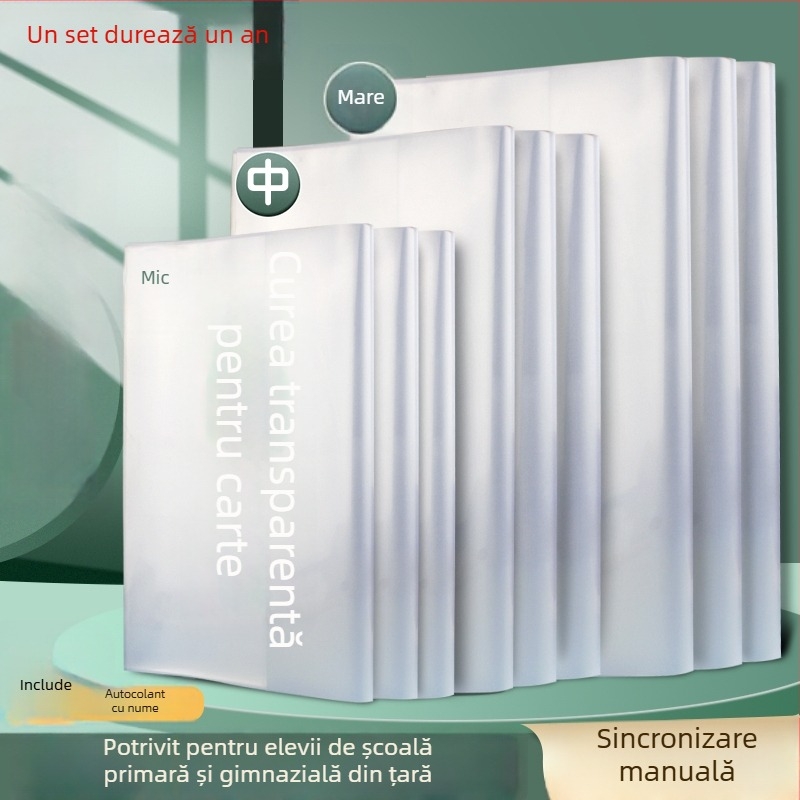 Husă transparentă îngroșată pentru manuale școlare de clasa primară, protecție impermeabilă pentru caiet