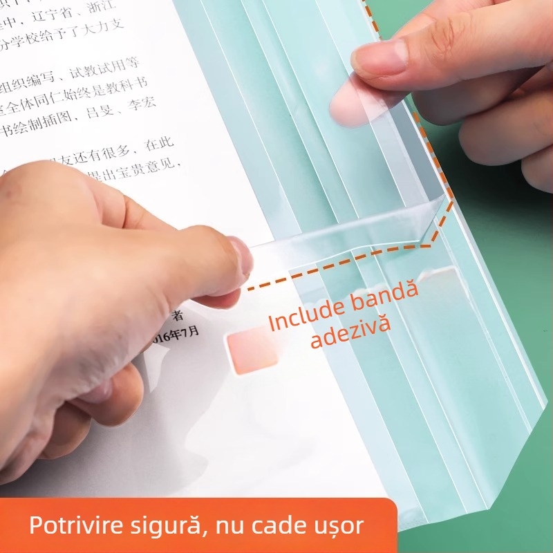 Husă transparentă îngroșată pentru manuale școlare de clasa primară, protecție impermeabilă pentru caiet