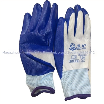 Baoyou N896 Mănuși din latex, acoperire dip plastic, rezistente la tăiere, antiderapante, durabile și călduroase pentru sudură