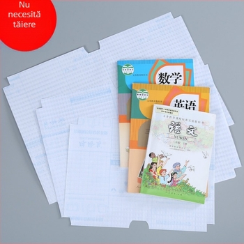 Folie autoadezivă pentru coperta de carte a elevilor, transparentă, rezistentă la apă, cu finisaj mat, grosime mare, protecție integrată
