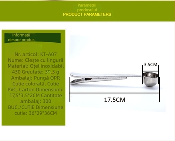 Set din oțel inoxidabil pentru ceai: linguriță de ceai, minge de ceai și filtru pentru frunze de ceai