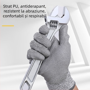 Mănuși de grădină cu protecție anti-tăiere, PU pe nitril, rezistente la uzură, DL521041, mărimi 42-43