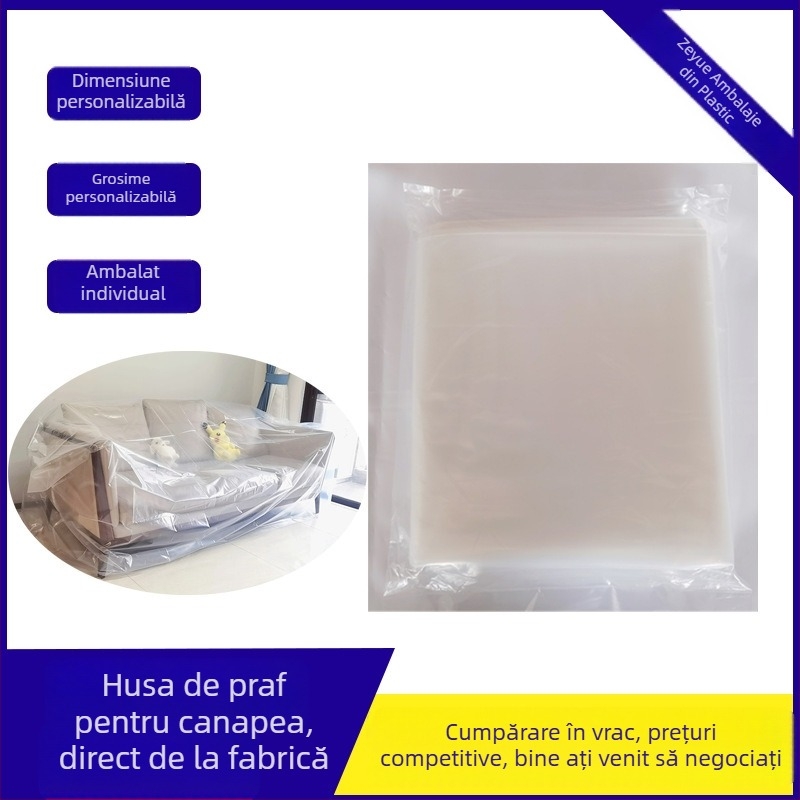 Husă de canapea din plastic, acoperire completă, protecție împotriva prafului și apei
