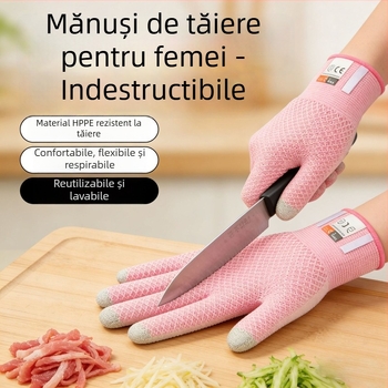 Mănuși de bucătărie rezistente la tăiere pentru femei, mănuși de protecție alimentară pentru tăierea legumelor, a peștelui și a cărnii, deschiderea stridiilor