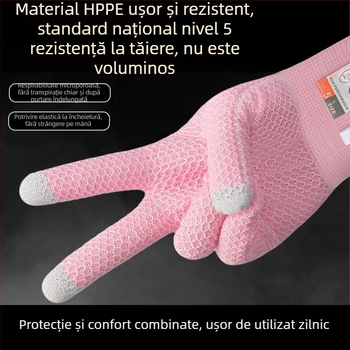 Mănuși de bucătărie rezistente la tăiere pentru femei, mănuși de protecție alimentară pentru tăierea legumelor, a peștelui și a cărnii, deschiderea stridiilor