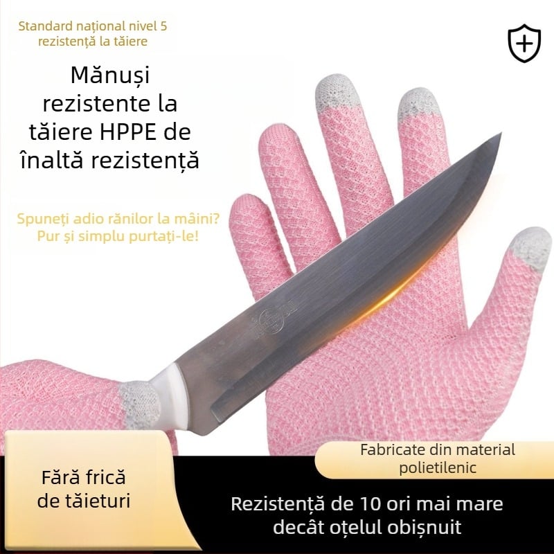 Mănuși de bucătărie rezistente la tăiere pentru femei, mănuși de protecție alimentară pentru tăierea legumelor, a peștelui și a cărnii, deschiderea stridiilor