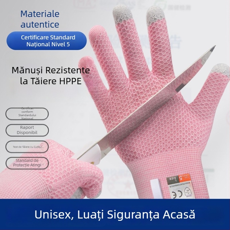 Mănuși de bucătărie rezistente la tăiere pentru femei, mănuși de protecție alimentară pentru tăierea legumelor, a peștelui și a cărnii, deschiderea stridiilor