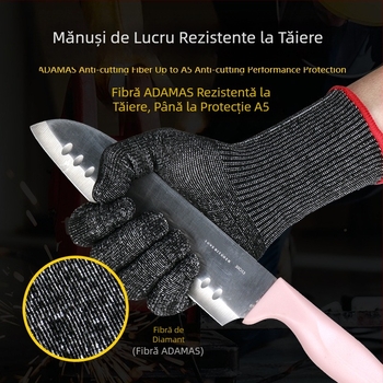 Mănuși HPPE nivel 5 rezistente la tăiere, protecție anti-tăiere și anti-înțepare, pentru sacrificare, bucătărie, pescuit și șantier