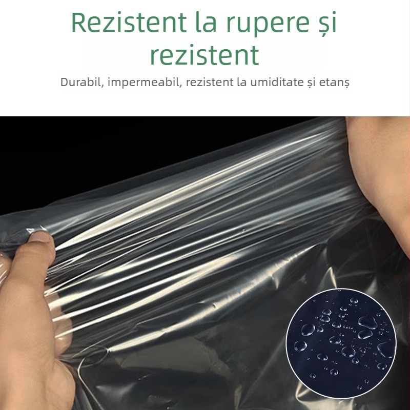 Protector transparent impermeabil pentru saltea, husă din plastic, protecție împotriva prafului pentru pat