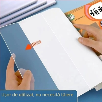 Copertă transparentă pentru carte, pentru elevi din învățământ primar și gimnazial, grosime 16K, impermeabilă, husă de protecție