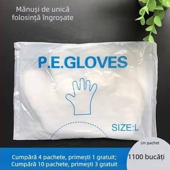 Mănuși de unică folosință pentru saloane de coafură, folie PVC transparentă, groase și durabile pentru colorare și coafare păr
