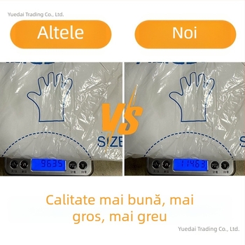 Mănuși de unică folosință pentru saloane de coafură, folie PVC transparentă, groase și durabile pentru colorare și coafare păr