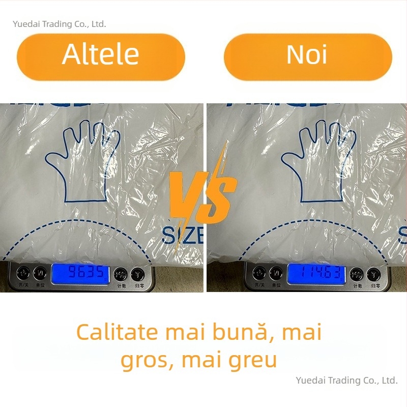 Mănuși de unică folosință pentru saloane de coafură, folie PVC transparentă, groase și durabile pentru colorare și coafare păr