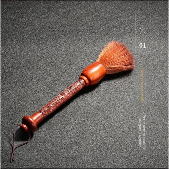 Perie din lemn de abanos pentru ceainic – fără scame, pentru curățarea ceainicului, perie pentru tava de ceai, accesoriu ceremonie ceaiului