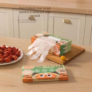 Mănuși de unică folosință, groase, de calitate alimentară, pentru grătar și coacere – durabile pentru uz casnic, design drăguț de desene animate