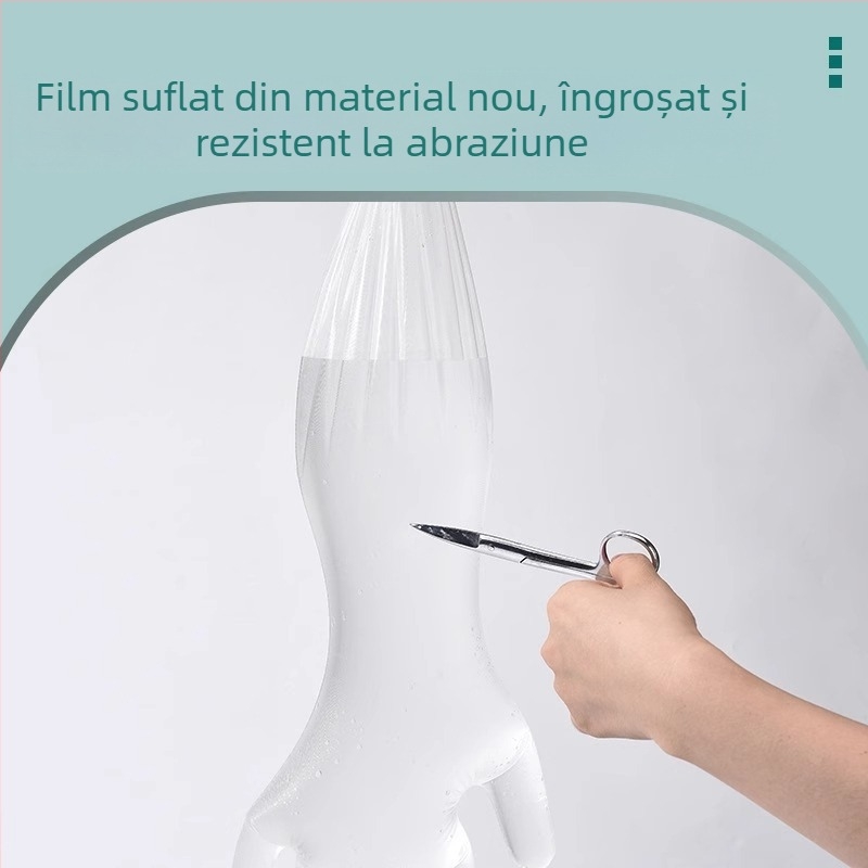 Mănuși de unică folosință, groase, rezistente, cu mansetă prelungită, impermeabile, protecție pentru uz casnic în bucătărie