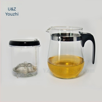 Ceainic din sticlă de 500 ml, cu filtru pentru infuzarea ceaiului, cană elegantă