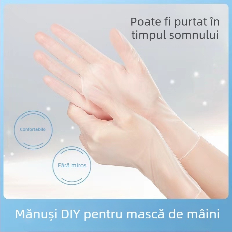 Mănuși PVC de unică folosință pentru uz spitalicesc, compatibile cu ecran tactil, îngrijire nocturnă a mâinilor