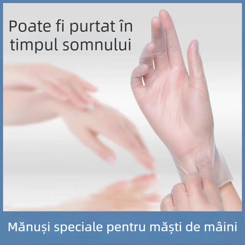 Mănuși PVC de unică folosință pentru uz spitalicesc, compatibile cu ecran tactil, îngrijire nocturnă a mâinilor