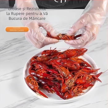 Mănuși de unică folosință din TPE, de calitate alimentară, pentru bucătărie, utilizare casnică, curățare, gătit și coacere