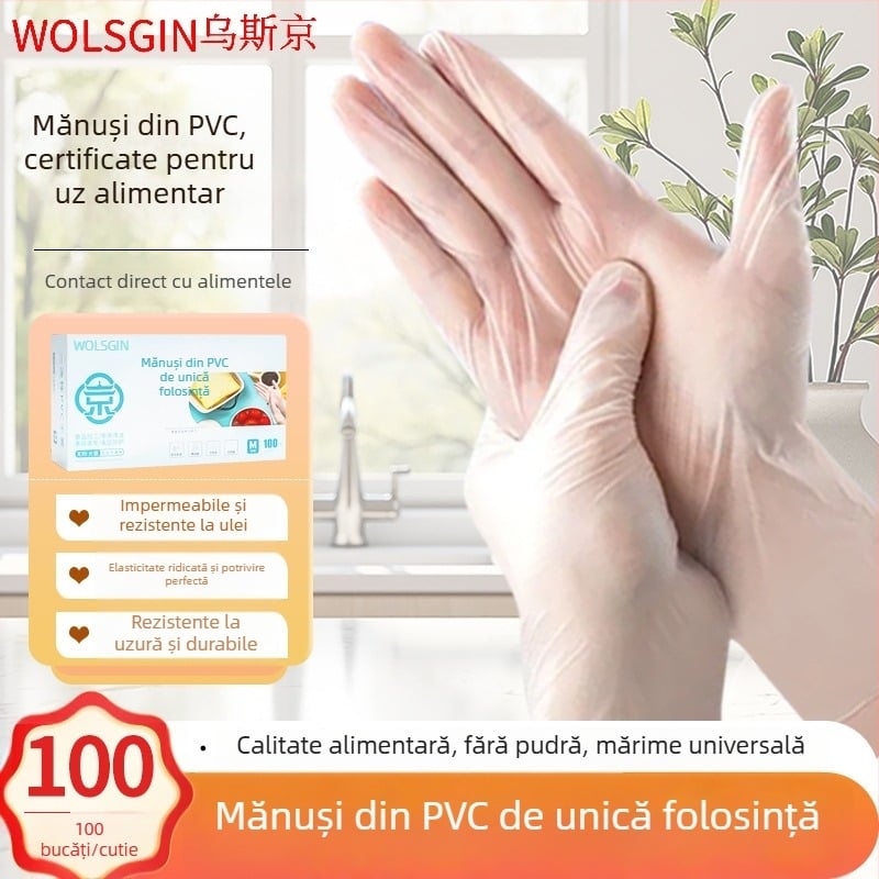 Mănuși de unică folosință din nitril, de calitate alimentară, pentru catering și cofetărie, bucătărie, groase și durabile
