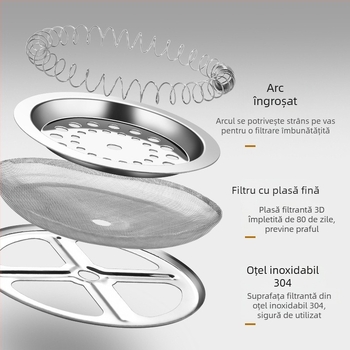 Design nou: filtru din oțel inoxidabil pentru ceai și presă franțuzească din borosilicat rezistent la temperaturi, pentru cafea preparată manual