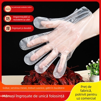 Mănuși de unică folosință, pachet mic, pentru catering, de calitate alimentară, cu grosime obișnuită, transparente, ambalate individual