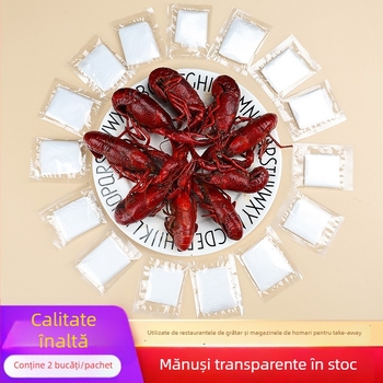 Mănuși de unică folosință, pachet mic, pentru catering, de calitate alimentară, cu grosime obișnuită, transparente, ambalate individual