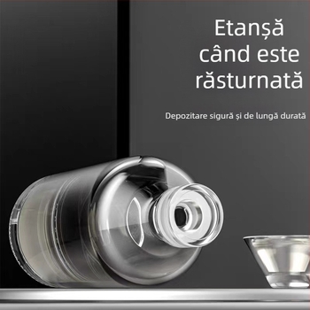 Sticlă din sticlă pentru vin de fructe, cu închidere etanșă, 500 ml, design minimalist luxos