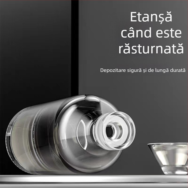 Sticlă din sticlă pentru vin de fructe, cu închidere etanșă, 500 ml, design minimalist luxos
