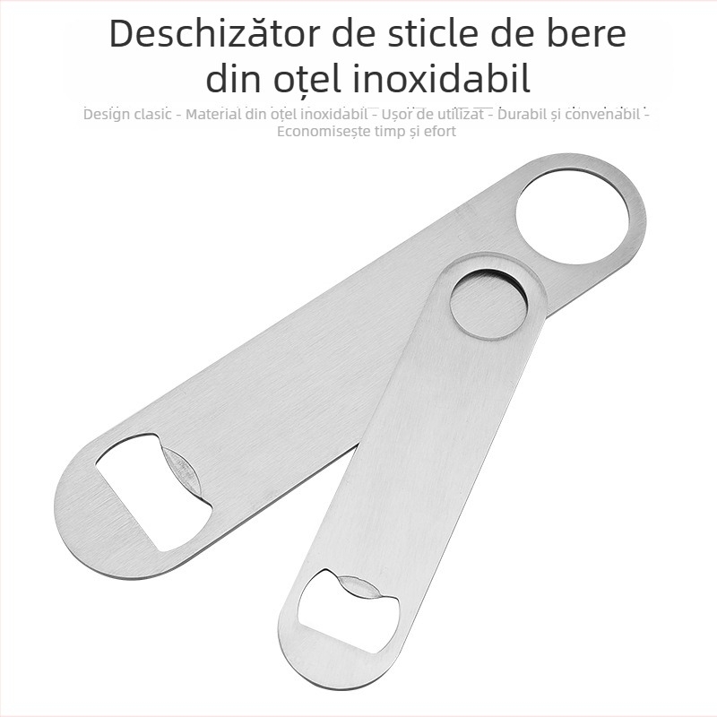 Deschizător pentru sticle de bere și conserve din oțel inoxidabil