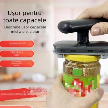 Deschizător multifuncțional pentru conserve și sticle, cu capac înfiletabil — gadget de bucătărie