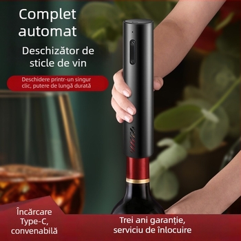 Deschizător electric de sticle, încărcare USB, din plastic
