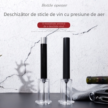 Qi Rui Accesorii de bucătărie Deschizător de sticle cu aer pentru vin roșu, set de patru piese în cutie cilindrică