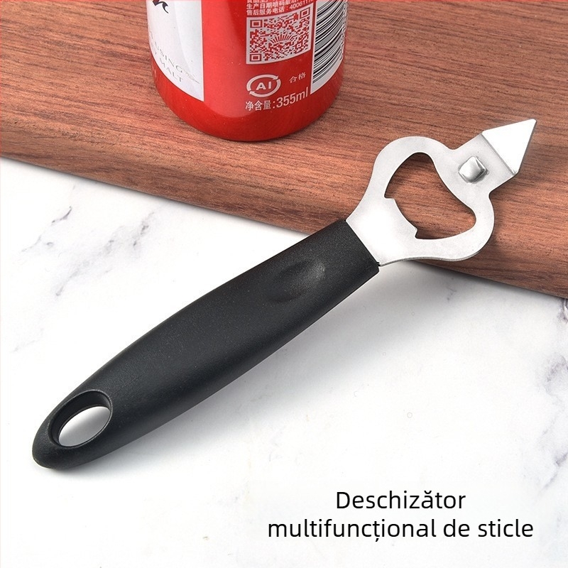 Deschizător din oțel inoxidabil pentru sticle și conserve, multifuncțional pentru bere