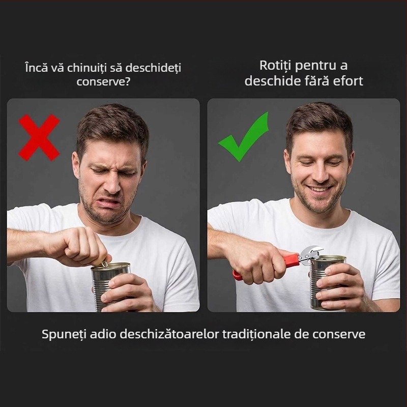 Deschizător multifuncțional pentru sticle din oțel inoxidabil, mâner din plastic – deschizător de vin, de bere și conserve, cu design cap de taur