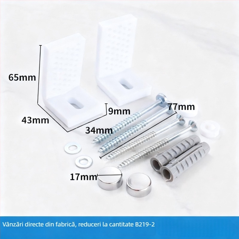 Șuruburi de montaj pentru toaletă, cu baze în formă de 7 — accesorii baie