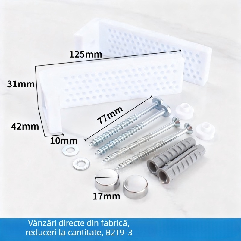 Șuruburi de montaj pentru toaletă, cu baze în formă de 7 — accesorii baie