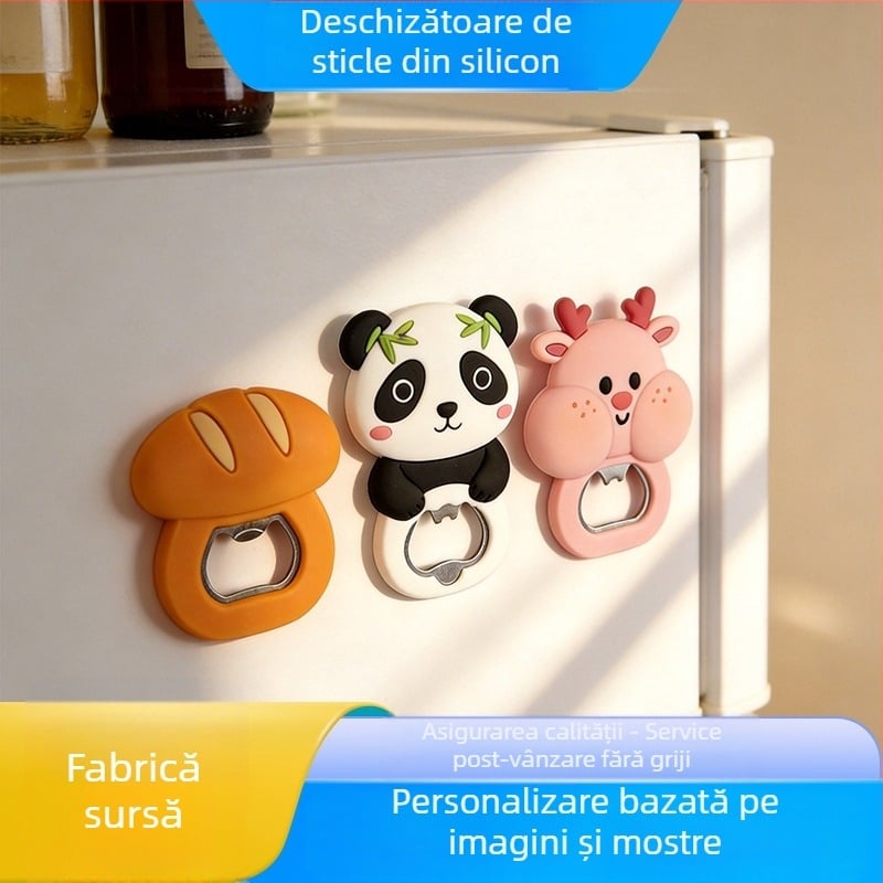 Deschizător PVC multifuncțional cu magnet pentru frigider – DIY personalizat pentru bere, sifon și vin