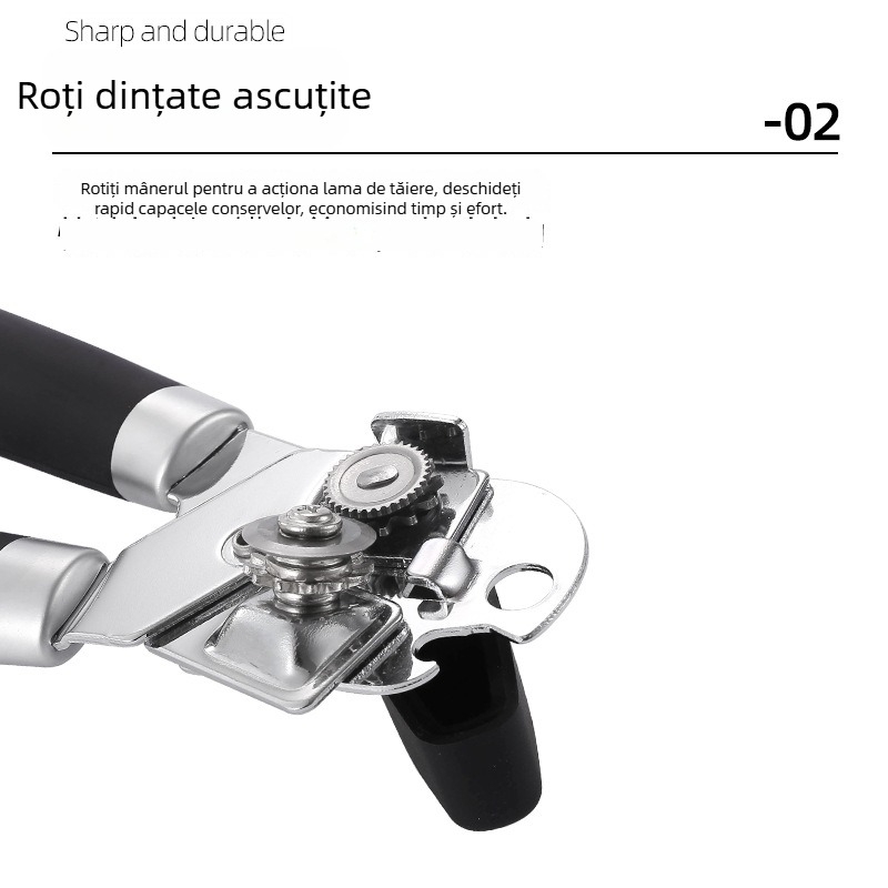 Deschizător manual 3 în 1 pentru conserve și sticle, unealtă de bucătărie multifuncțională