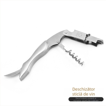 Deschizător de sticle din oțel inoxidabil, multifuncțional — deschizător pentru vin și bere, instrument de bucătărie pliabil, portabil