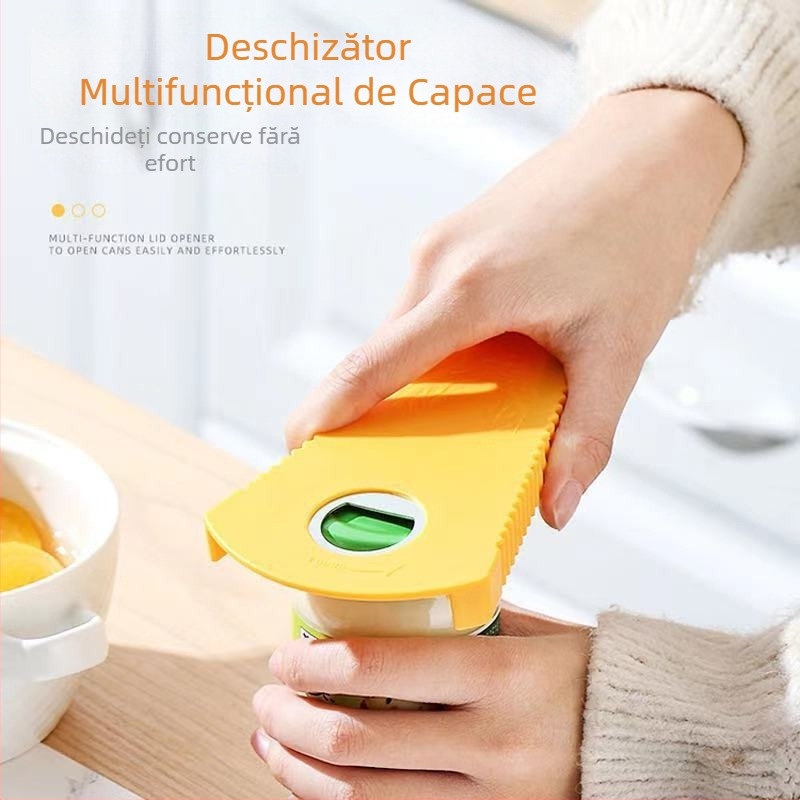 Deschizător multifuncțional pentru sticle, uz casnic, deschidere ușoară a conservelor, înșurubare ușoară a capacelor, model universal nou
