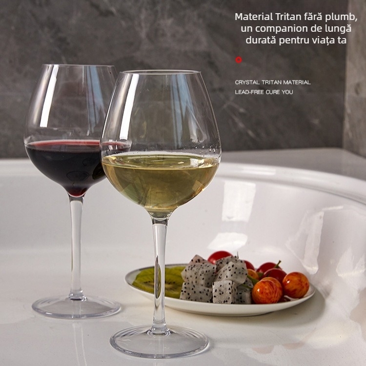 Set pahare vin Tritan, transparente, stil Bordeaux, calitate alimentară, 2 buc