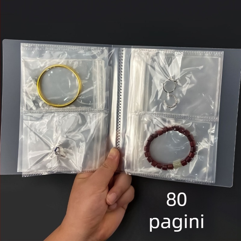 Album transparent pentru carduri cu pagini detașabile, pentru cărți de vizită și acte, organizator cu 2 sau 4 compartimente