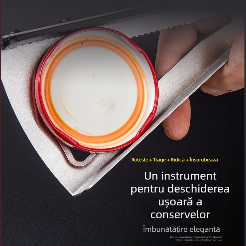 Deschizător din oțel inoxidabil, multifuncțional pentru bere și băuturi din doze, instrument compact pentru casă, restaurant și bar.